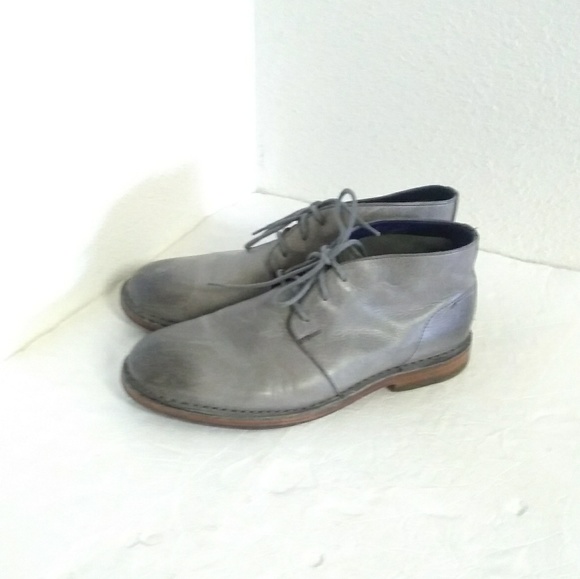 Cole Haan Glenn Gray Leather Ankle Boots. - Picture 2 of 8
